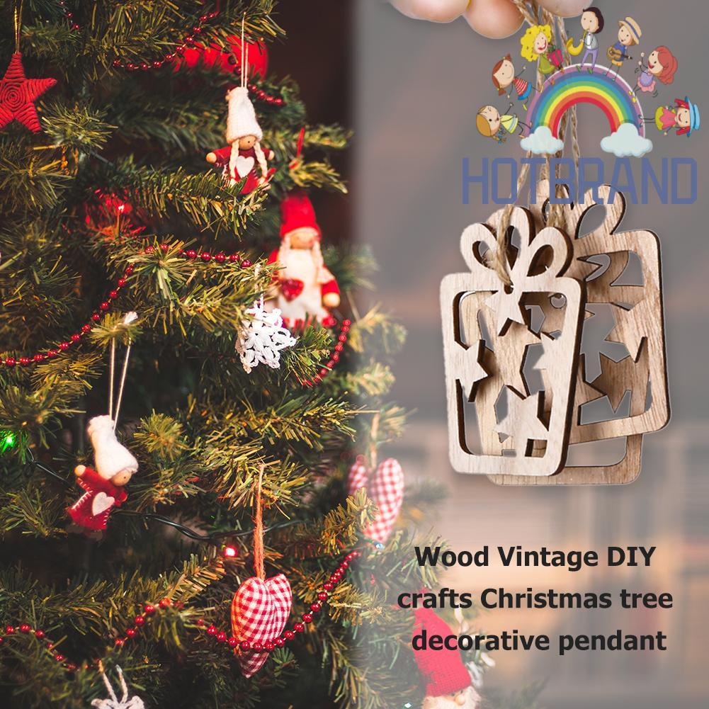 Set 3 phụ kiện gỗ treo trang trí cây thông Noel