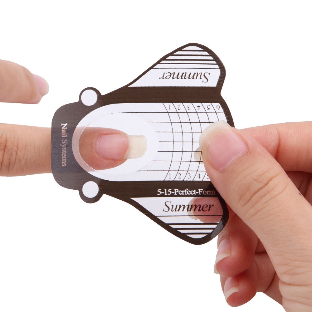 MONJA Bộ 100 Miếng Dán Hỗ Trợ Nối Dài Móng Tay