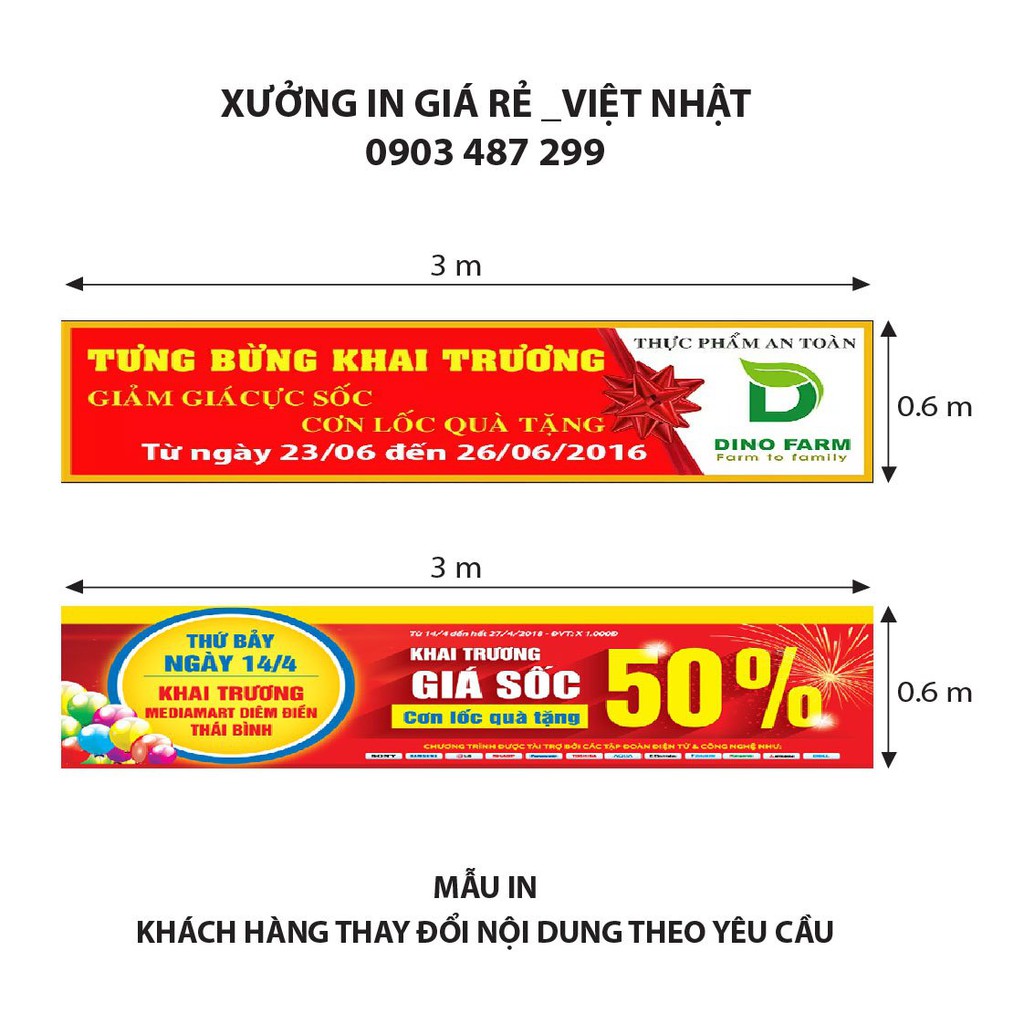 In Bạt quảng cáo, Bảng hiệu, Băng rôn theo yêu cầu_Free Thiết kế | BigBuy360 - bigbuy360.vn
