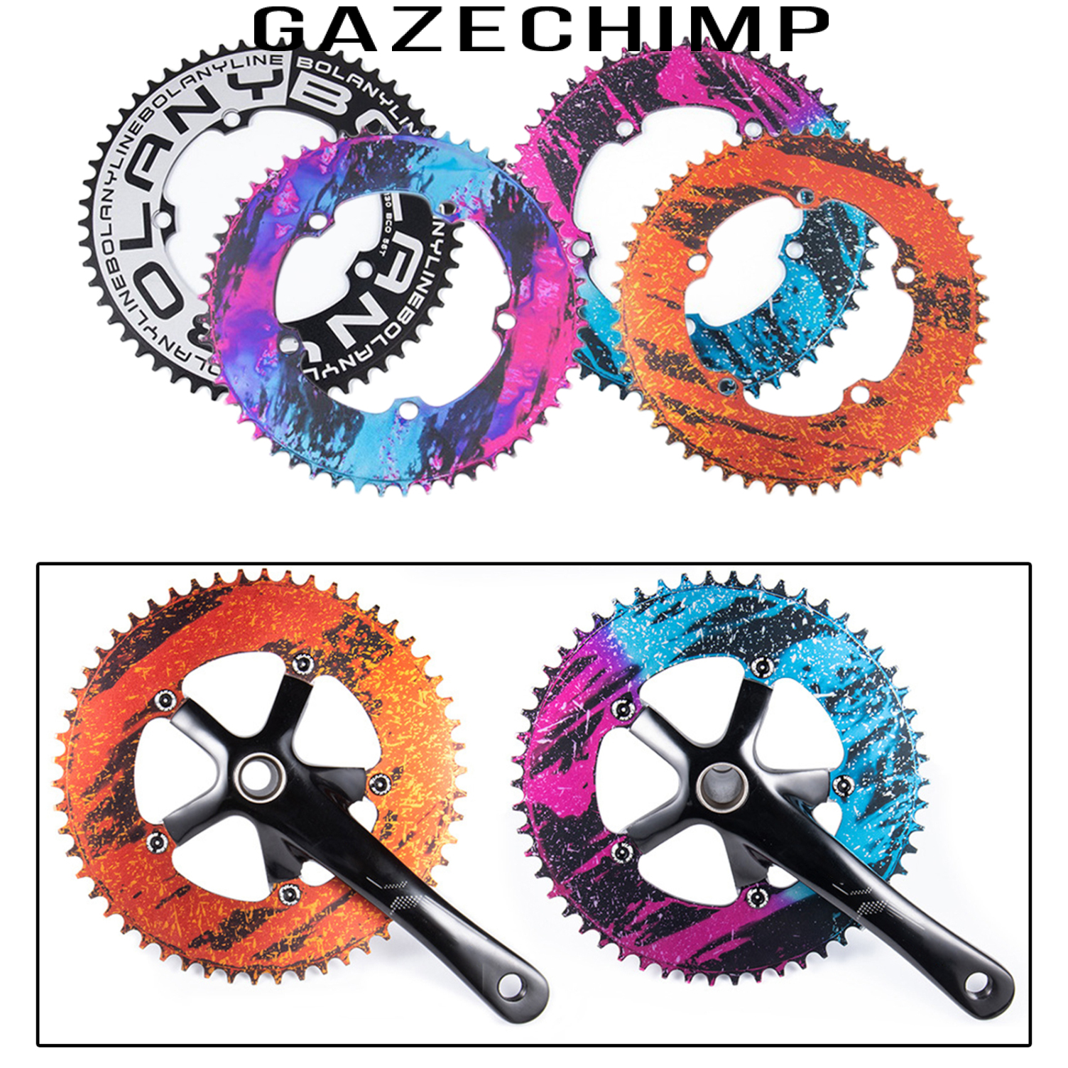 [GAZECHIMP]Bike Chainring Single Speed Road 54T/56T BCD130 Sprocket Refit Chainwheel