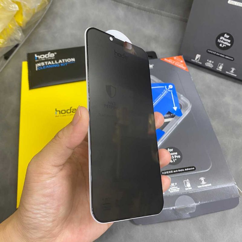 Kính cường lực chống nhìn trộm Iphone 12/12 pro/12 pro max HODA 2in1 ANTI  PEEPING MATTE - hàng cao cấp