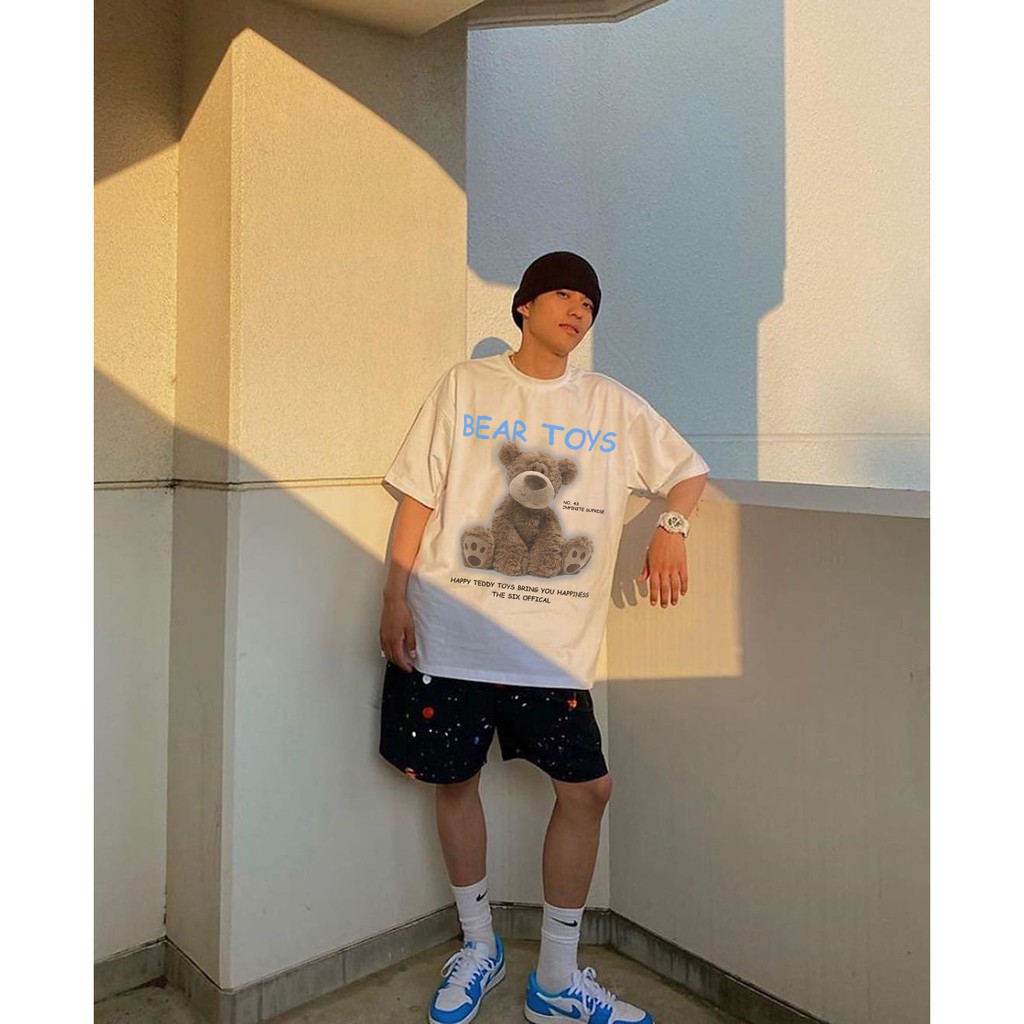 Áo phông unisex form rộng - Localbrand - Thesixbrand - Teddybear | BigBuy360 - bigbuy360.vn