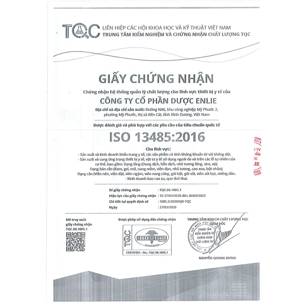 Viên ngậm Clorhexidin Enlievir hỗ trợ bảo vệ hầu họng, giảm ho, giảm mùi hôi, tạo cảm giác the mát dễ chịu hộp x 30 viên