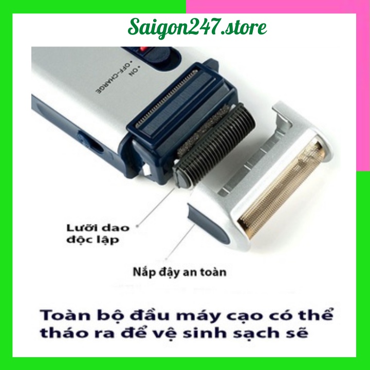 Máy Cạo Râu Pin Sạc Cao Cấp, Máy Cạo Yandou SC-W301U Siêu Bền, Phong Cách, Mạnh Mẽ, Sắc Bén, Tiện Lợi Saigon247.store
