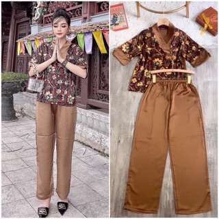 Bộ đồ phật tử đi chùa lụa satin cao cấp