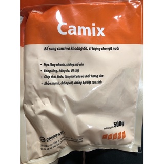 Camix bổ sung khoáng đa vi, canxi cho vật nuôi, chống mổ cắn, mọc lông nhanh, bại liệt, lớn nhanh gói 500g