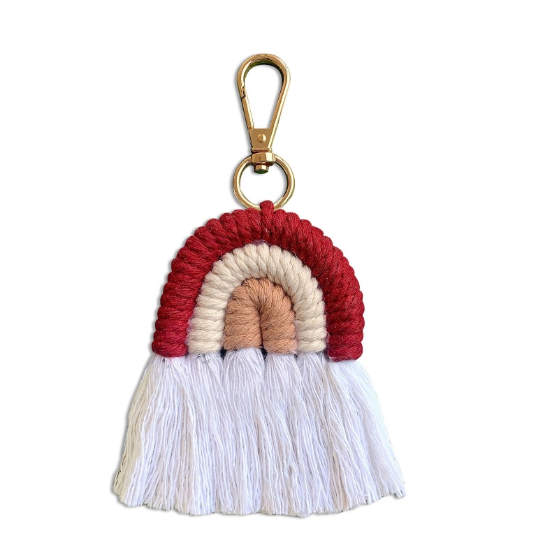 Móc Khóa Macrame Màu Cầu Vồng Phong Cách Boho Thời Trang Cho Nữ / Nam