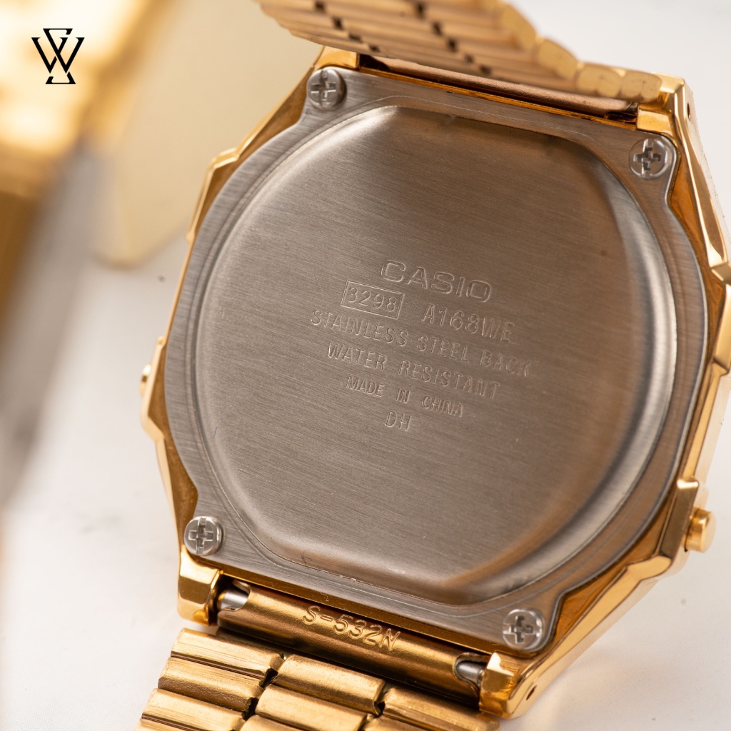 Đồng Hồ Điện Tử Nam Casio WATCHSTORE A168WEGM-9DF Thiết Kế Mặt Kính Nhựa 36.5mm, Dây Kim Loại, Vỏ Thép Không Gỉ