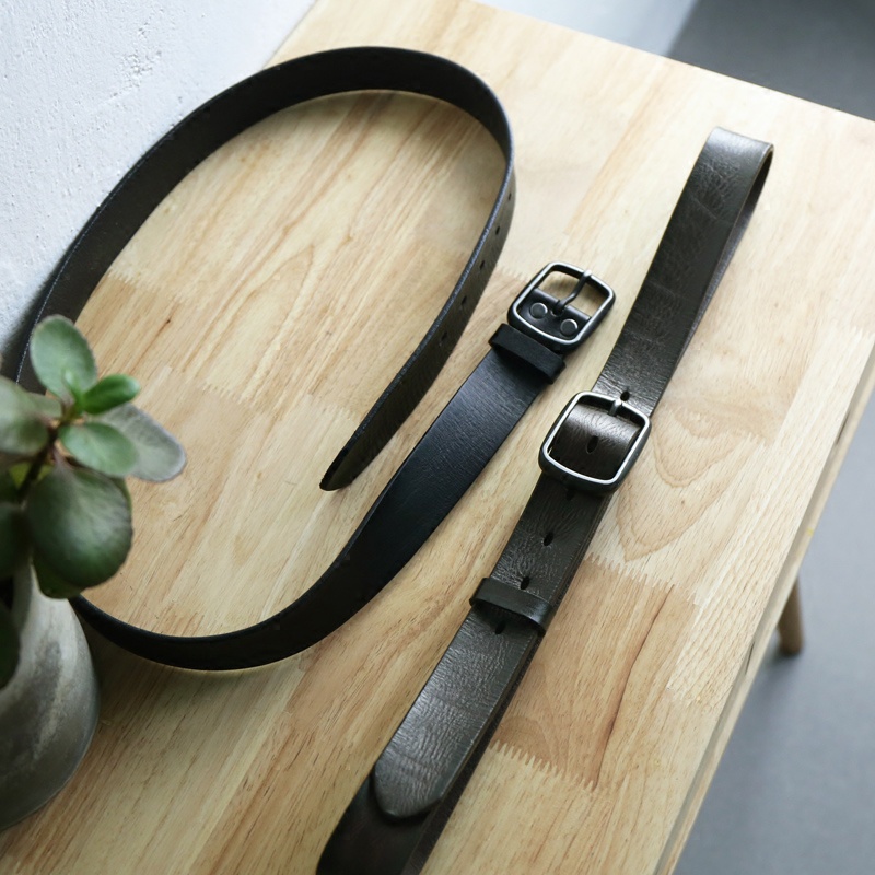 Thắt Lưng Nam Miz Da Thật Màu Đen Đơn Giản Sang Trọng - Dây Nịt Lưng Phong Cách Hàn Quốc Da Bò - SAZ- Miz