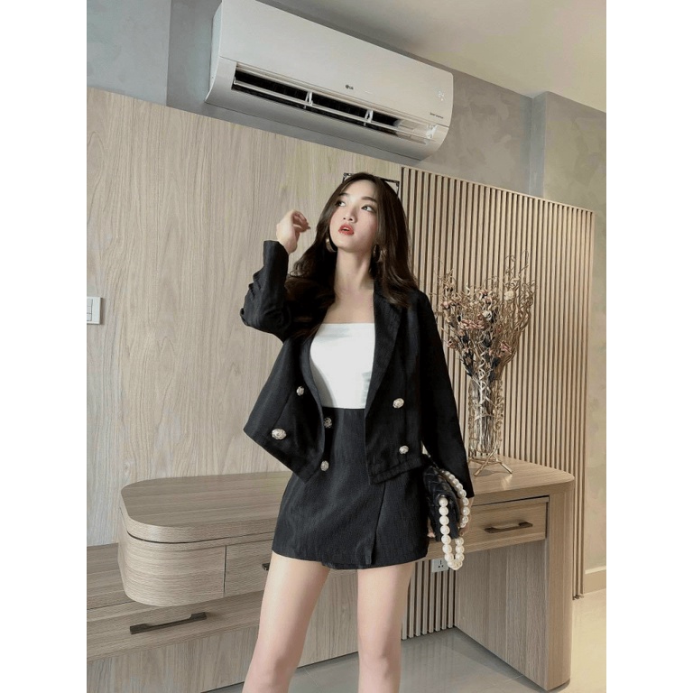 [ PHONG CÁCH TIỂU THƯ/ THƯ KÝ ] SET ( 3 TRONG 1 ) TUYẾT MƯA LÓT COTTON MẶC SIÊU THOÁNG MÁT/ DỄ CHỊU/ THỜI TRANG, PHÙ HỢP