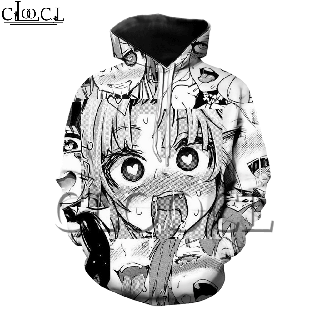 Áo hoodie hình Anime Ahegao Hentai 3D cá tính