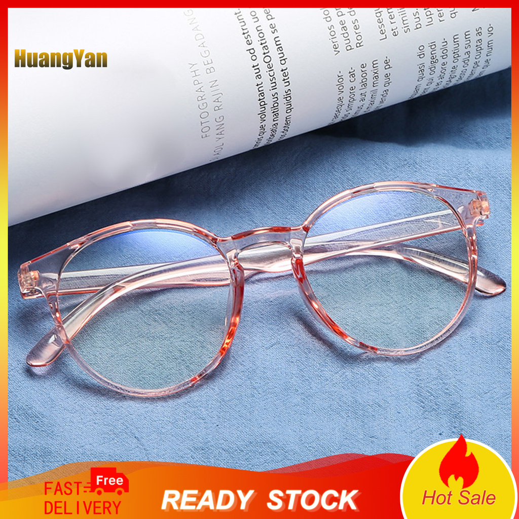 *YANJIN* Retro Blue Light Blocking Glasses Unisex Flat Anti Fatigue Decorative Eyeglasses