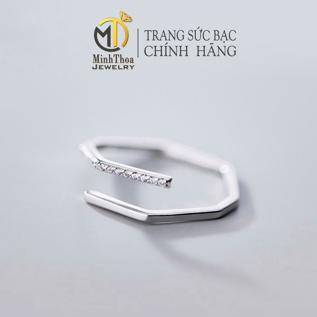 Nhẫn nữ bạc đẹp, nhẫn bạc nữ cá tính bạc 925 trang sức Minh Thoa Jewelry