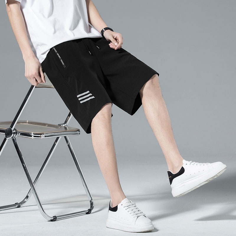 Quần Short Thể Thao Chơi Bóng Rổ Chất Liệu Lụa Lạnh Nhanh Khô Dáng Rộng Thời Trang Mùa Hè Cho Nam Giới