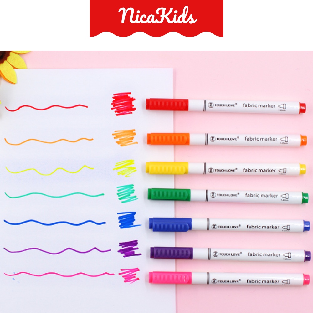 Set 8 bút dạ màu vẽ được trên vải và mọi chất liệu