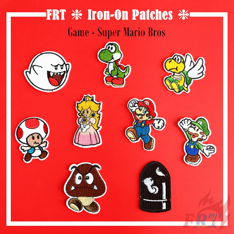 ☸ Game - Super Mario Bros S-2 Patch ☸ 1Pc Diy Sew on Iron on Badges Patches