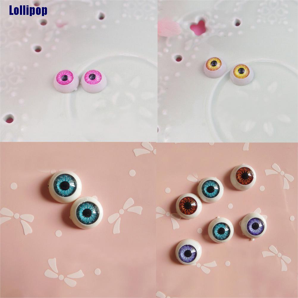 Cặp mắt búp bê bằng acrylic 12mm DIY tùy chọn màu sắc