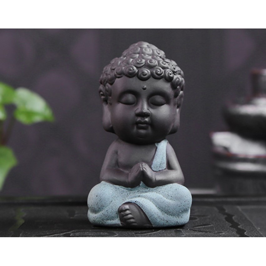 Tượng phật Thích Ca 🎁FREESHIP🎁 Tượng phật gốm sứ cát tím -Tượng phật trang trí xe hơi, tiểu cảnh | BigBuy360 - bigbuy360.vn