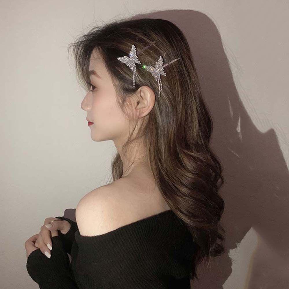 Kẹp Tóc Tua Rua Thời Trang Thanh Lịch VANES1 Dành Cho Bạn Nữ|Áo Kiểu Hàn Quốc Thiết Kế Trẻ Trung Cá Tính