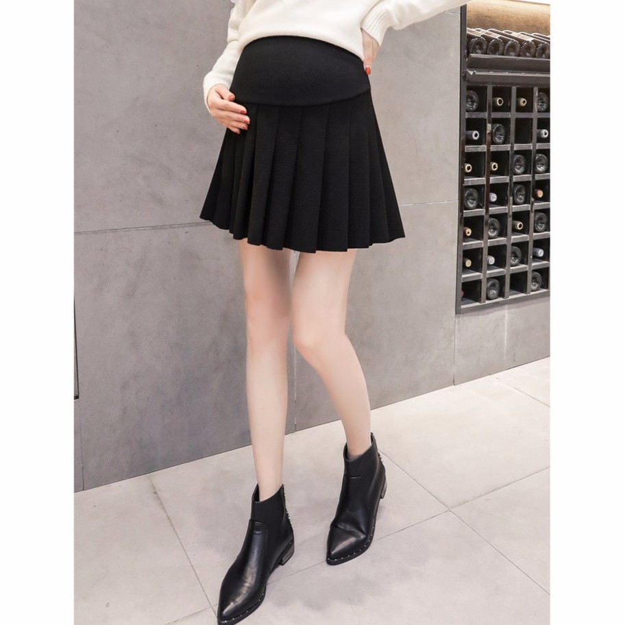 Chân váy xếp ly lưng co giãn xinh xắn cho mẹ bầu | BigBuy360 - bigbuy360.vn