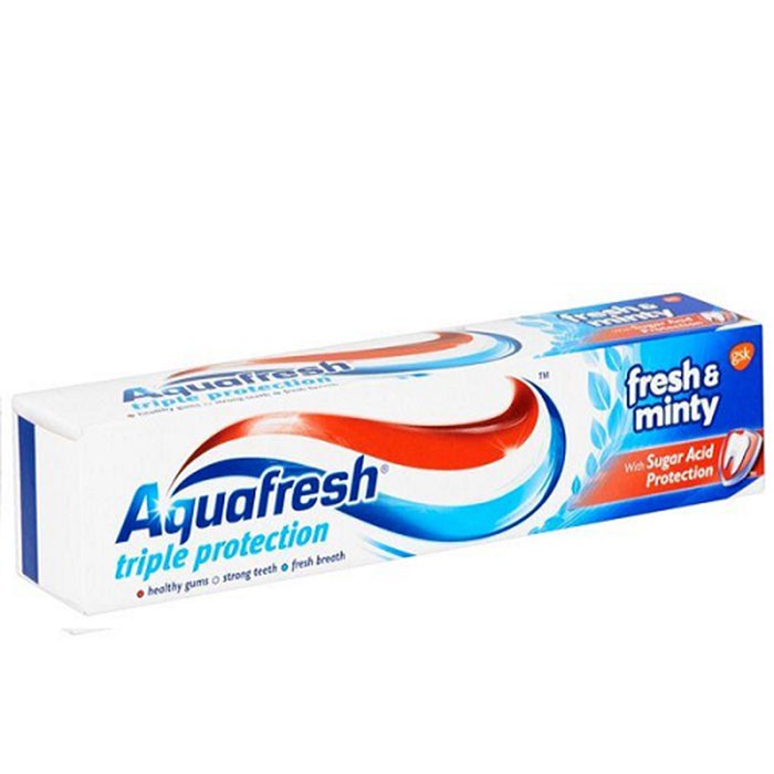 Kem Đánh Răng Aquafresh Fresh & Minty 100ml - Kem làm trắng bảo vệ men răng 100% nhập khẩu từ USA