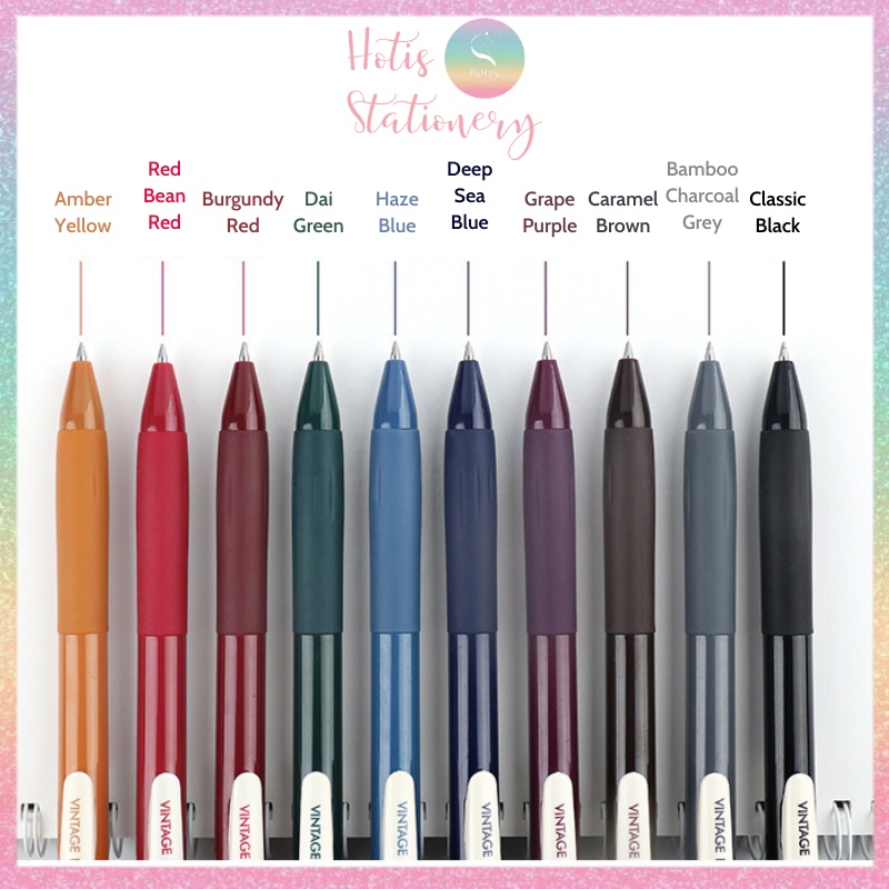 [HOTIS] Bút gel vintage Light Retro Gel Pen 0.5mm - 20 màu