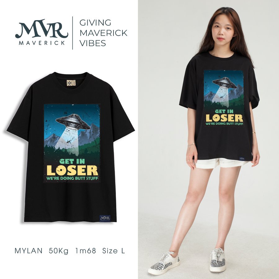 Áo thun nam nữ tay lỡ Cotton thoáng mát người ngoài hành tinh những thứ mông lung MVR KK3907
