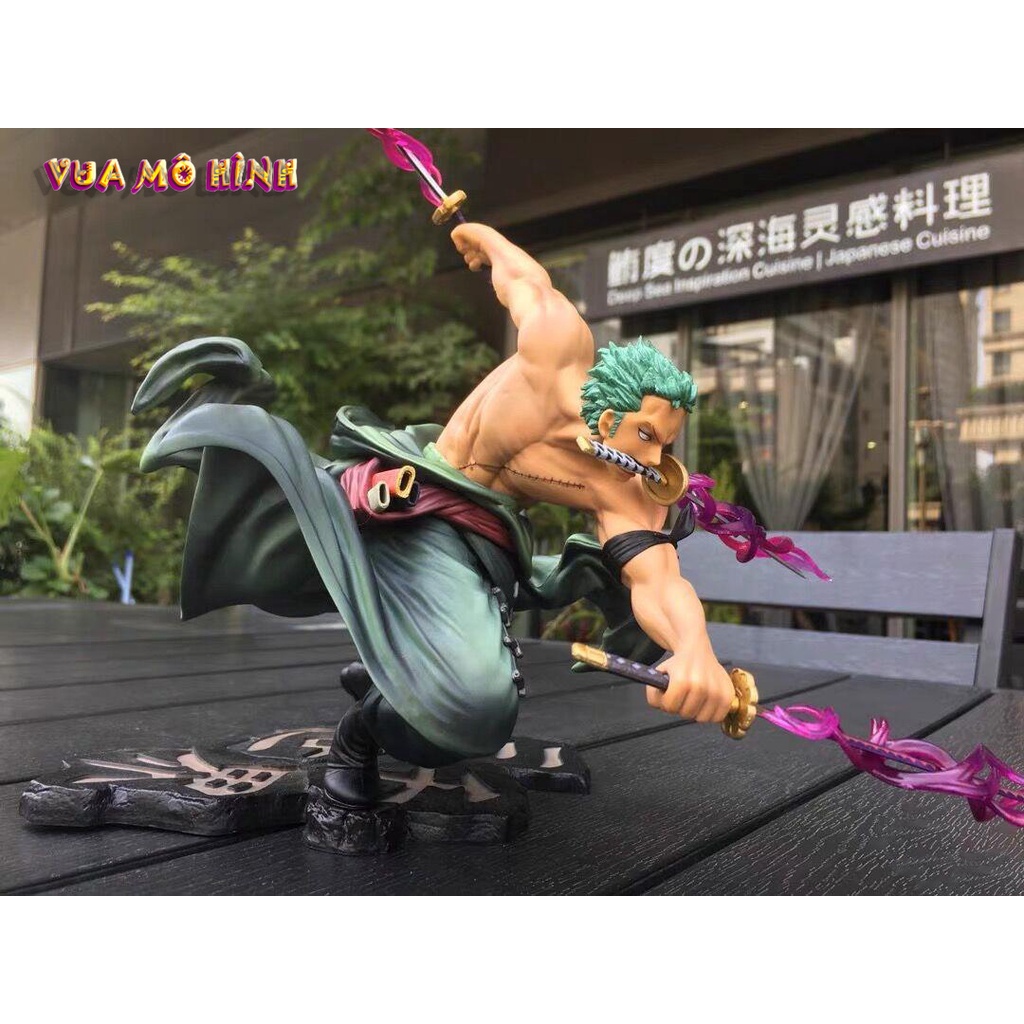 Mô hình One Piece - Figure One piece Zoro ba nghìn thế giới bản 2 đầu có haki ở kiếm  cao 20cm