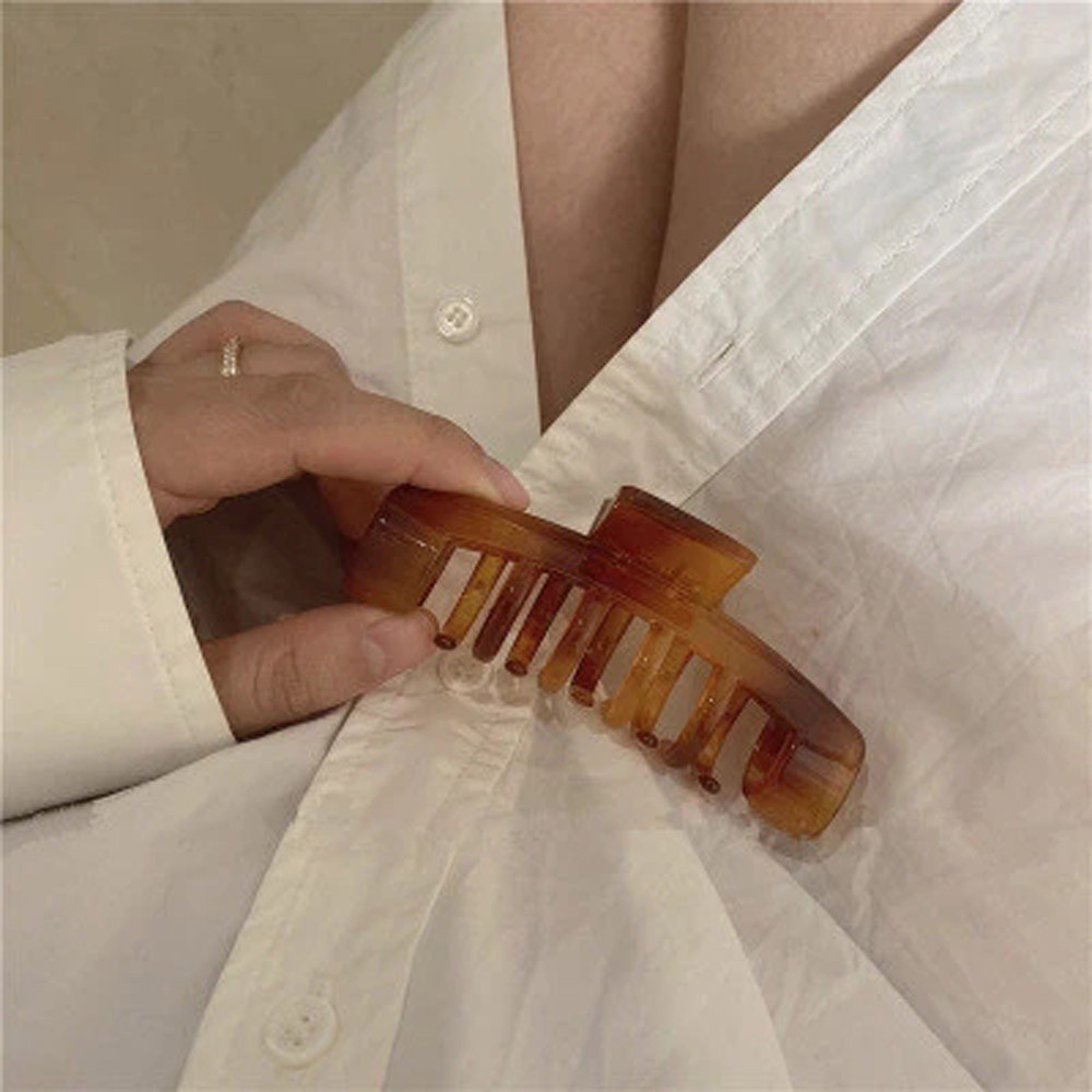 Kẹp Tóc Nhựa Trong Suốt Cỡ Lớn Nhiều Màu Thời Trang Cho Nữ
