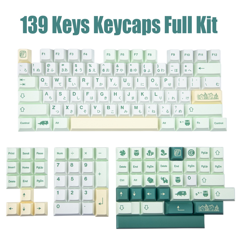 PBT Dye Thăng hoa keycaps Cherry Profile 137 Bố cục ANSI chính cho bàn phím cơ Công tắc Cherry MX