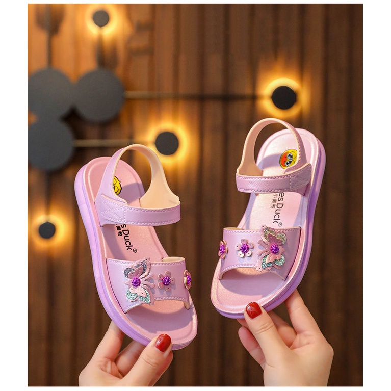 Dép sandal bé gái hình bướm hoa nhẹ mềm êm chân