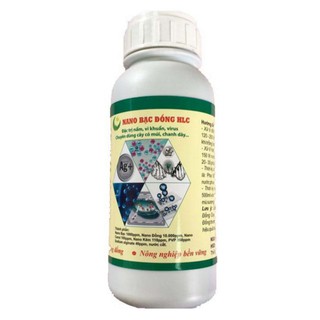 Dung Dịch Nano Bạc Đồng HLC Đặc Trị Nấm, Vi Khuẩn Cho Cây Trồng Chai 500ml