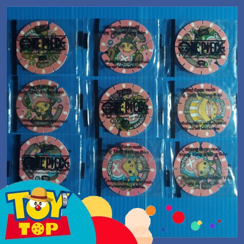 [Một thẻ] Thẻ Toonies One Piece Chibi Chopper đầu to Liên minh thủy chiến nhựa lắp ghép tròn xếp hình còn seal