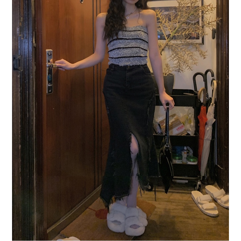 Cocory vn Áo Croptop Trễ Vai Dáng Ôm Thời Trang Mùa Hè Quyến Rũ Cho Nữ