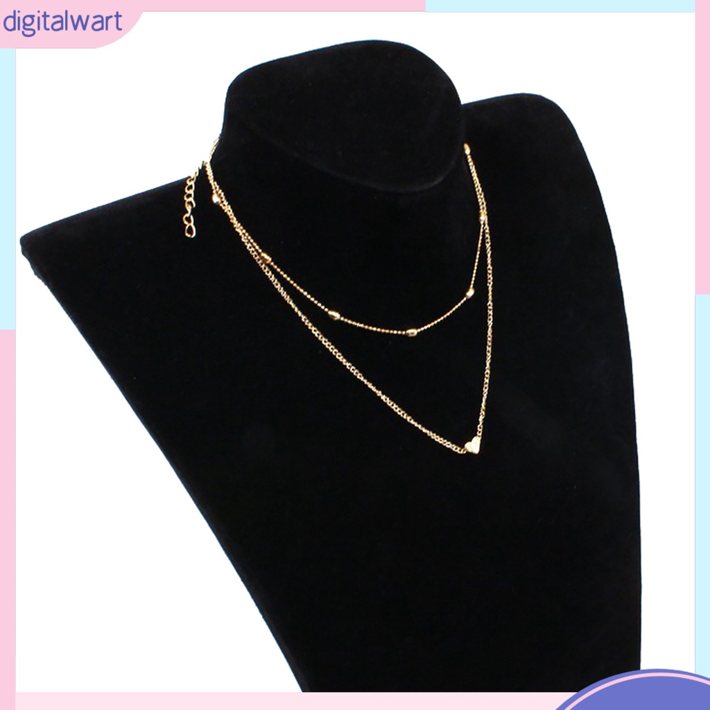 Dây chuyền 2 dây họa tiết trái tim xinh xắn cho nữ