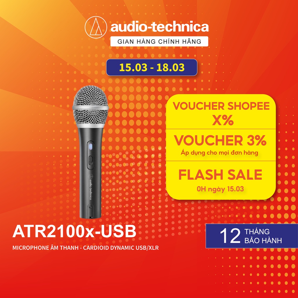 [Mã ELHACE giảm 4% đơn 300K] Microphone Audio-technica ATH-ATR2100X USB - Hàng Chính Hãng