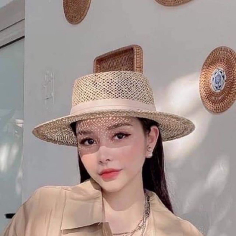 Mũ cói panama đan thưa Hot Summer 2022