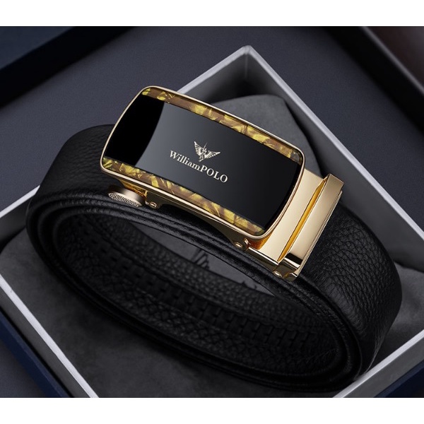 Thắt Lưng Nam Dây Nịt Nam Da Bò Cao Cấp khóa Tự động hàng hiệu WILLIAMPOLO - Kingshop Nhập W3