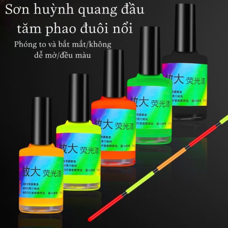 sơn màu dạ quang sơn tăm phao