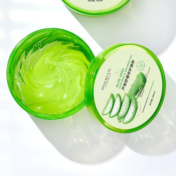 Gel lô hội dưỡng ẩm làm dịu da Maycreate Aloe Vera loại hộp 300ML Sena Beauty | BigBuy360 - bigbuy360.vn