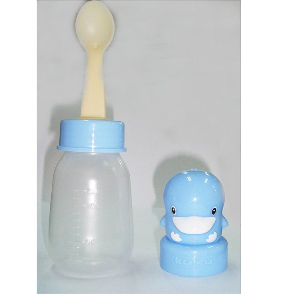Bình ăn bột cho bé 120ml ku.ku duckbill ku5125