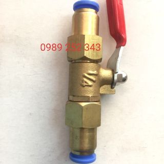 Van khoá 2 đầu ống 8 mm Phun Sương ( loại van gạt dầy Tốt, co nối dầy Hiệu SUNCOS )