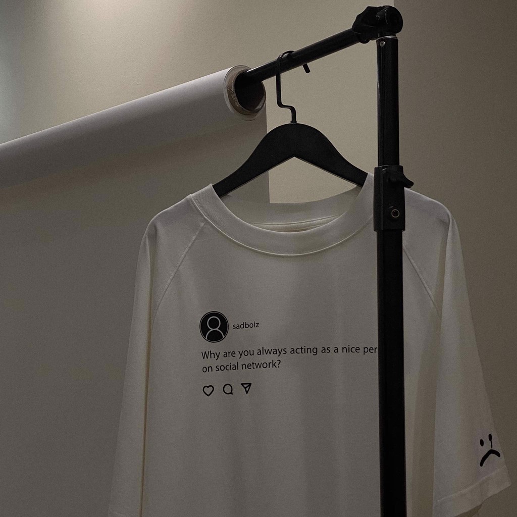 Áo thun Sadboiz SADTAGRAM WHILE Chính Hãng , Tee SadBoiz Instagram Real Nam Nữ TUN STORE UNISEX