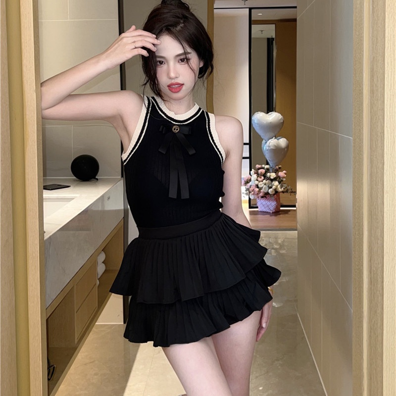 Áo Dệt Kim Sát Nách Cổ Tròn Dáng Ôm Thời Trang