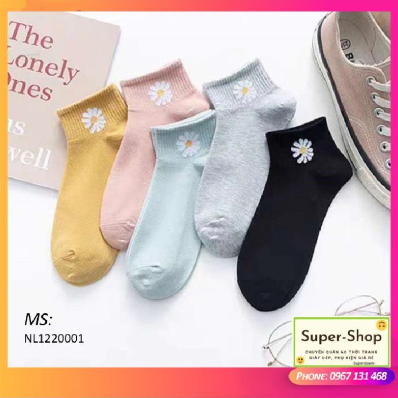 Tất (vớ) nam/nữ cổ ngắn cao cấp đẹp Cotton kiểu dáng thể thao màu đồng nhất [Super-Shop] NL1220001