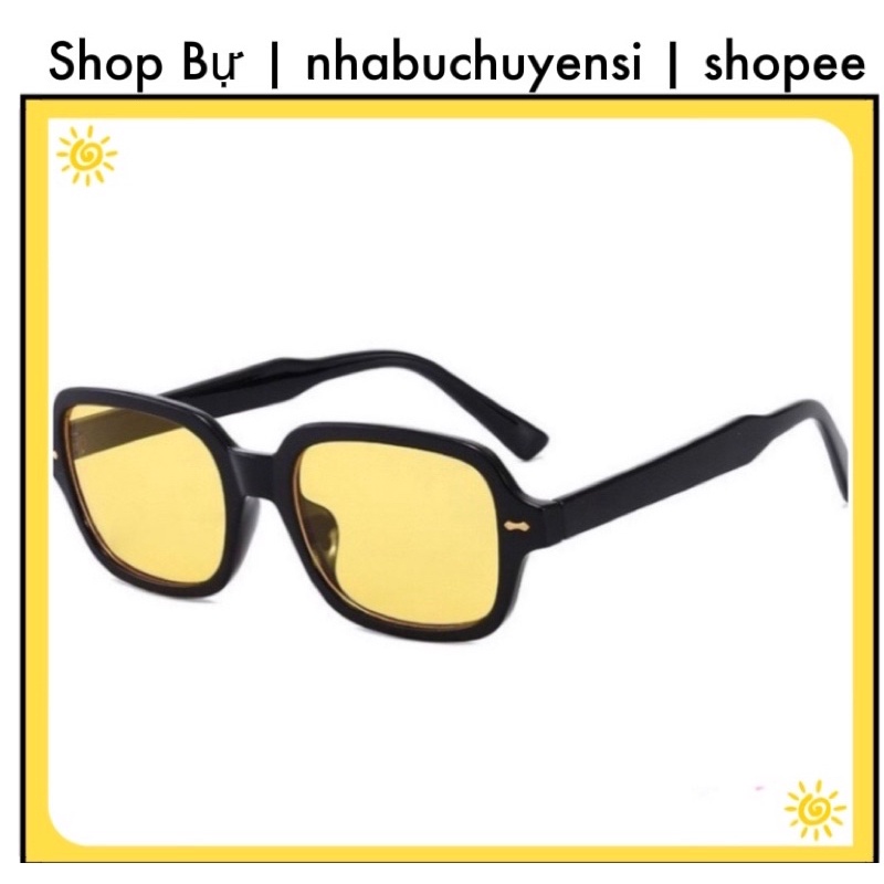 MẮT KÍNH RÂM UNISEX TREND VÀNG HẠT ĐẬU HOT VIỀN ĐEN ( hạt đậu )