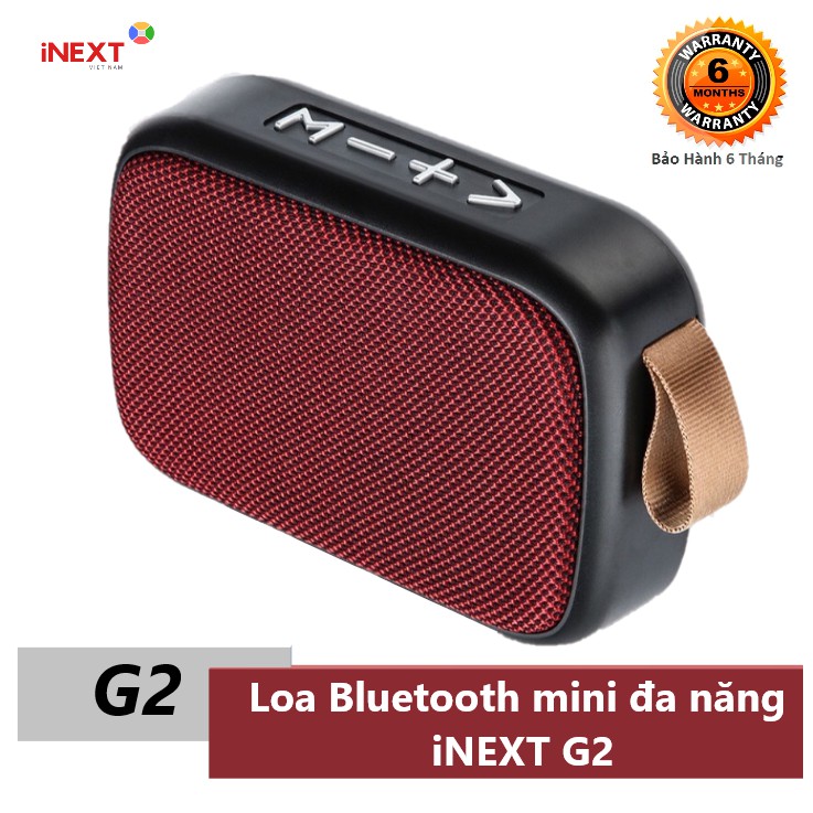 Loa Bluetooth Mini G2 iNEXT- máy nghe Nhạc Cầm Tay Không Dây hỗ trợ  USB, Thẻ Nhớ, Đài Fm, Cổng 3.5 Nhỏ Gọn Đa Năng