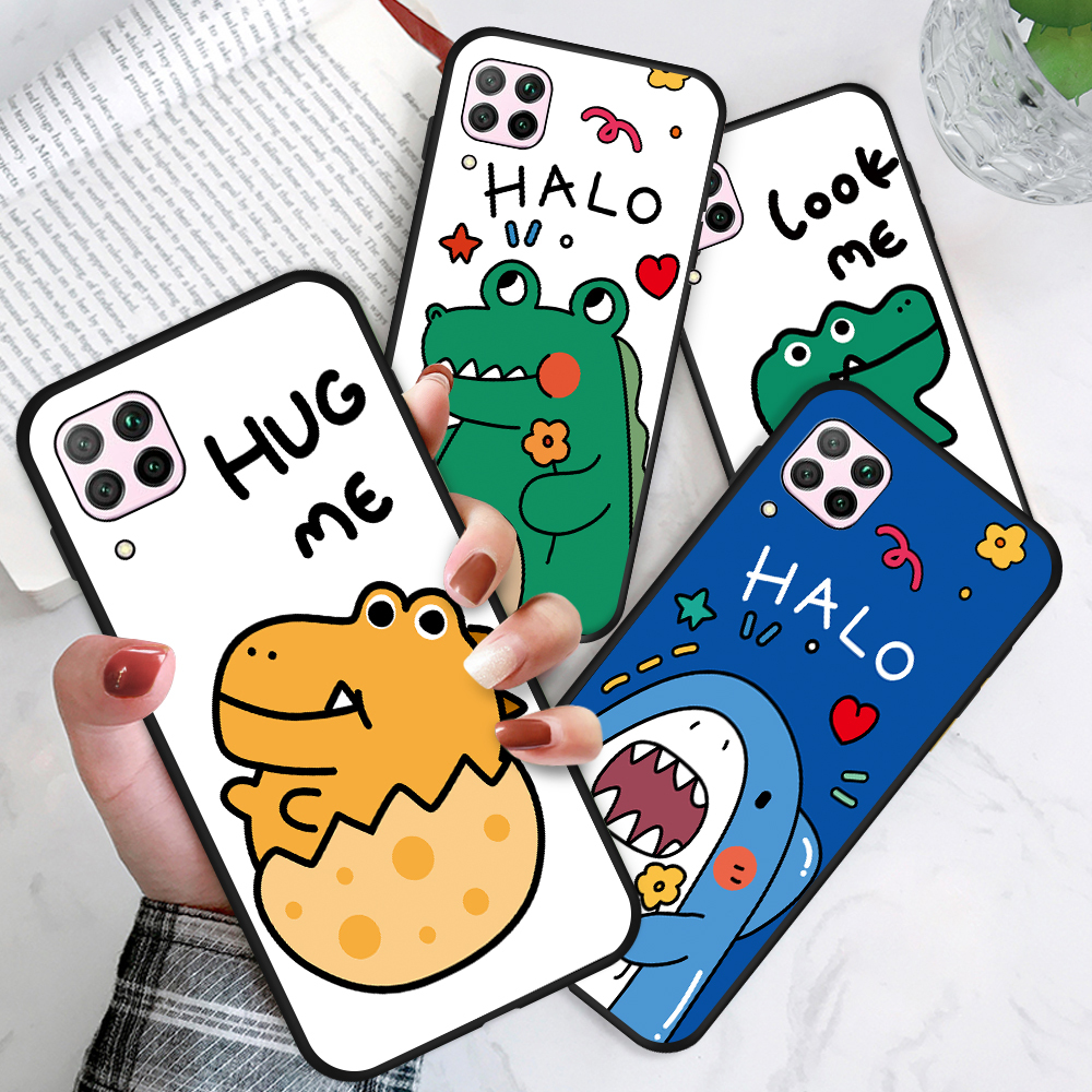 Huawei Nova 2 3i 3E 3 2i 2S Plus Lite Huawie cho Cartoon Crocodile Dinosaur Shark Phone Case Shockproof Soft Casing Silicone Matte Cases Protective Cover Ốp lưng điện thoại