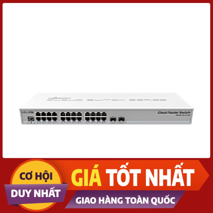 Thiết bị mạng Mikrotik CRS326-24G-2S+RM - Nhập khẩu & Bảo hành chính hãng 12 Tháng - Hỗ trợ kỹ thuật 24/7 Online