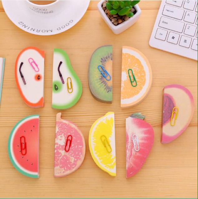 Giấy nhớ hình HOA QUẢ siêu cưng - Note, ghi chú đáng yêu, giá rẻ - Đồ dùng học tập xinh-Stick Note cute